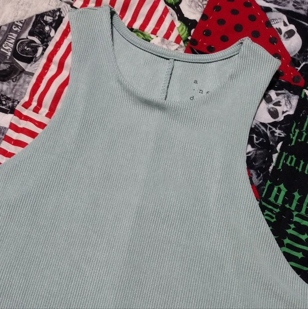 Sage Green Ribbed Tank - Picture 6 of 10